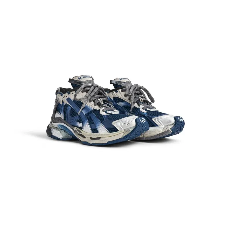 Balenciaga Runner Gradient Sneaker Beige / Navy / Grey (772774WRUNG2410)