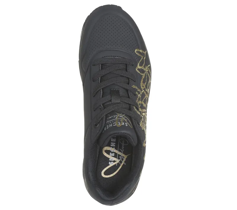 Skechers JGoldcrown: Uno – Golden Heart – Zwart / Goud (177975-BKGD)