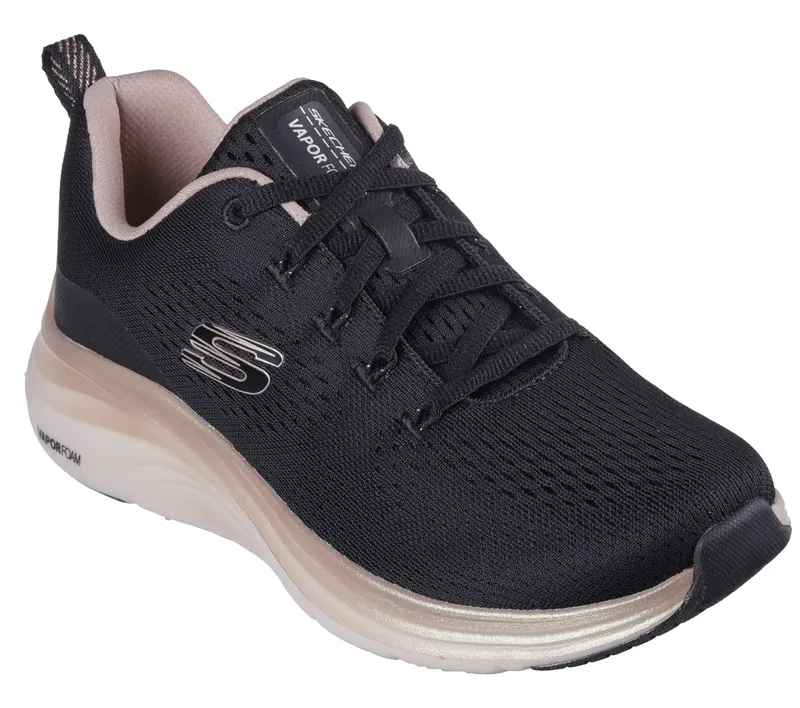 Skechers Vapor Foam – Midnight Glimmer – Zwart / Roos Goud (150025-BKRG)