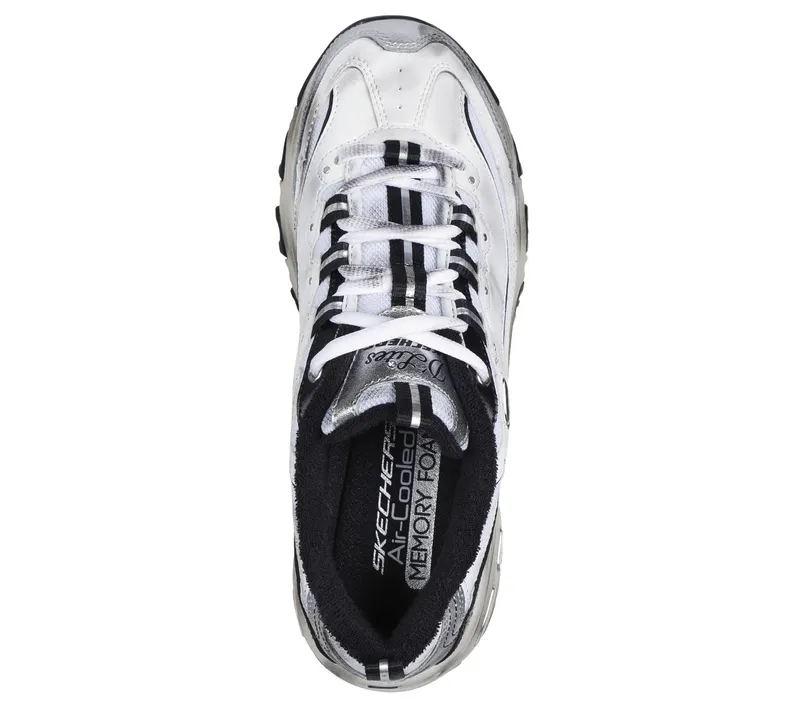 Skechers D’Lites – Vintage Vision – Wht / Zwart / Zilver (150245-WBKS)