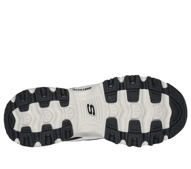 Skechers D’Lites – Vintage Vision – Wht / Zwart / Zilver (150245-WBKS)