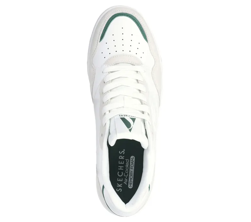 Skechers Koopa Court – Volley Low Varsity – Wit / Groente (183241-WGRN)