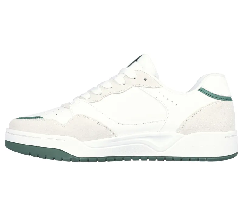 Skechers Koopa Court – Volley Low Varsity – Wit / Groente (183241-WGRN)