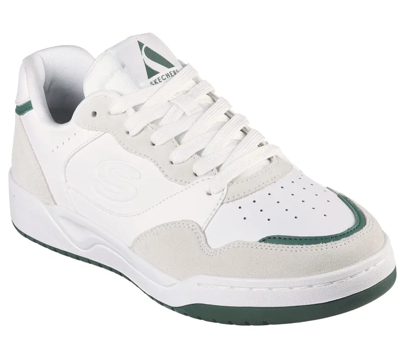 Skechers Koopa Court – Volley Low Varsity – Wit / Groente (183241-WGRN)