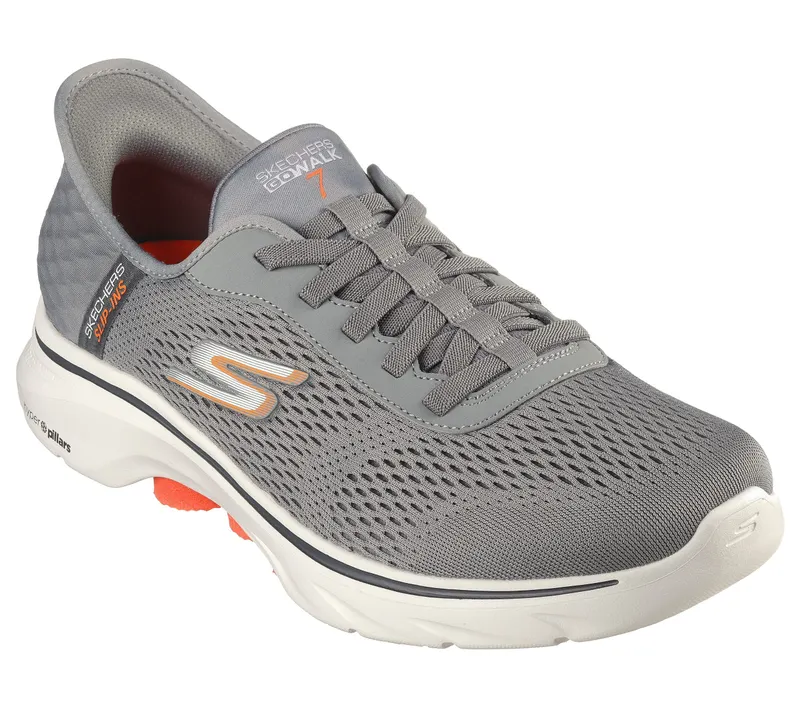 Skechers Skechers Slip-ins: GO WALK 7 – Free Hand 2 – Grijs / Oranje (216648-GYOR)