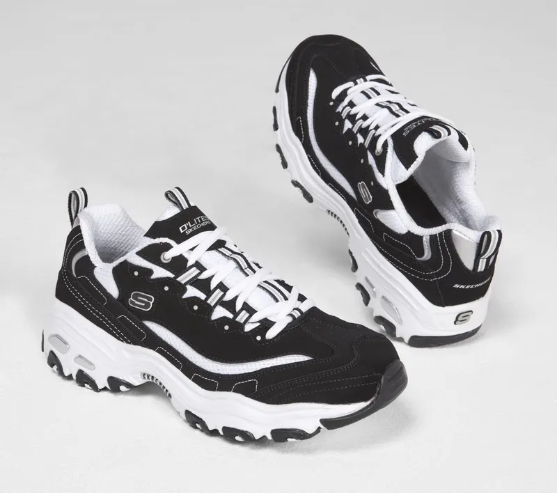 Skechers D’Lites – Zwart / Wit (52675-BKW)