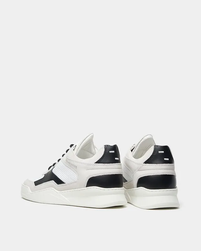 Filling Pieces Low Top Ghost Paneled White / Black