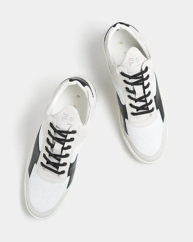 Filling Pieces Low Top Ghost Paneled White / Black