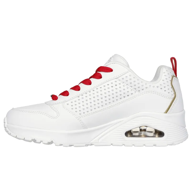 Skechers JGoldcrown: Uno – Lone Hearted – Wit / Rood (177991-WRD)