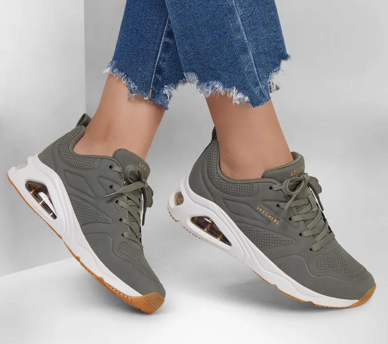 Skechers Tres-Air Uno – Ah-Mazing – Olijf (177390-OLV)