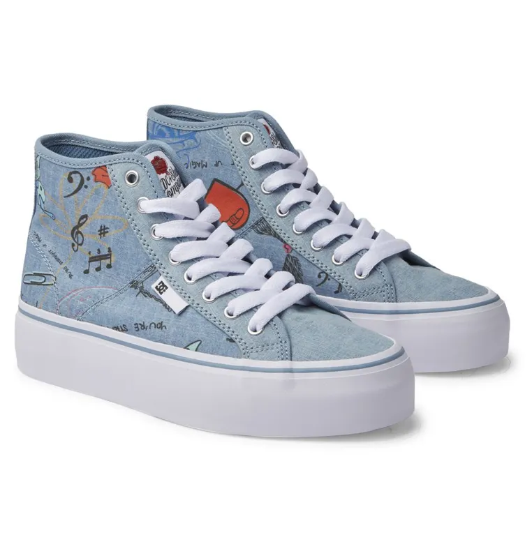 DC Shoes Manual Hi Platform heather dark denim (ADJS300296-HDD)