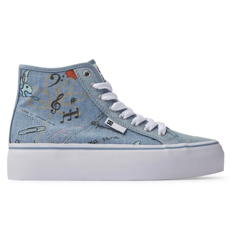 DC Shoes Manual Hi Platform heather dark denim (ADJS300296-HDD)