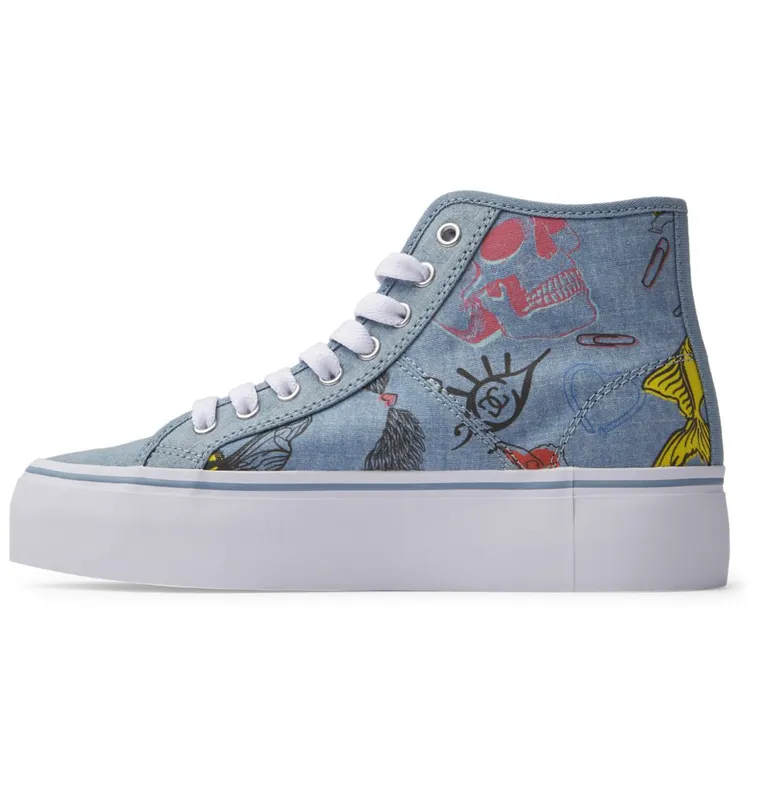 DC Shoes Manual Hi Platform heather dark denim (ADJS300296-HDD)