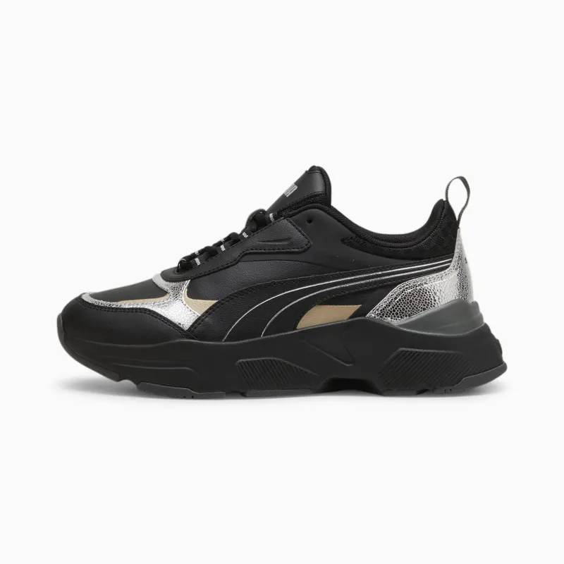 Puma Cassia Metallic Shine Zilver/Zwart/Goud (395267-02)