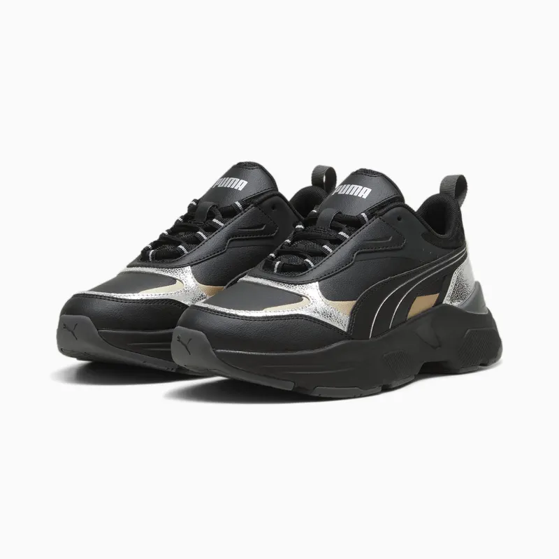 Puma Cassia Metallic Shine Zilver/Zwart/Goud (395267-02)