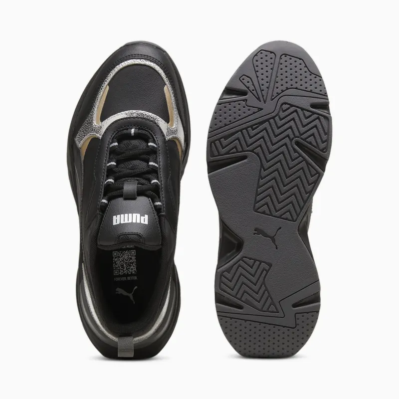 Puma Cassia Metallic Shine Zilver/Zwart/Goud (395267-02)