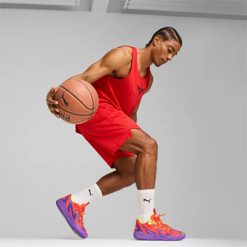 Puma MB.03 Lo Lava basketbalschoenen Rood/Paars (310847-01)