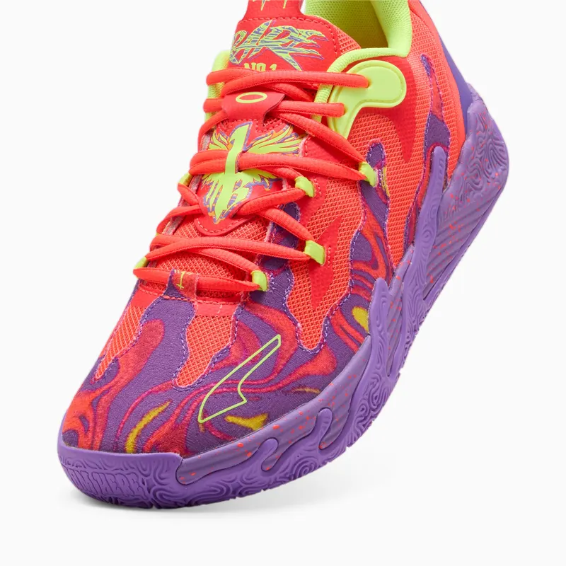 Puma MB.03 Lo Lava basketbalschoenen Rood/Paars (310847-01)
