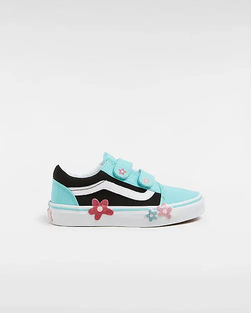 VANS Old Skool Glitter Kinderschoenen Met Klittenband Multicolour (VN000CYX6GL)