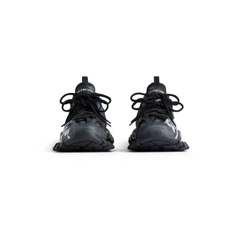 Balenciaga Track Signature Sneaker Black / White (542023WTRHW1090)