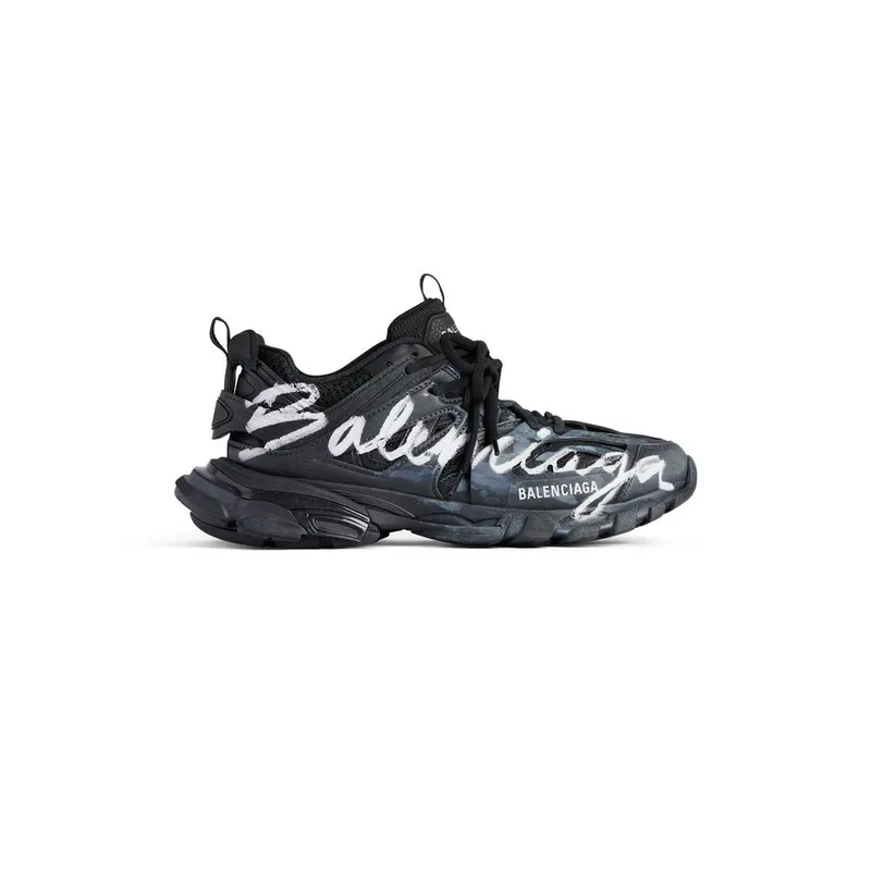 Balenciaga Track Signature Sneaker Black / White (542436WTRHW1090)