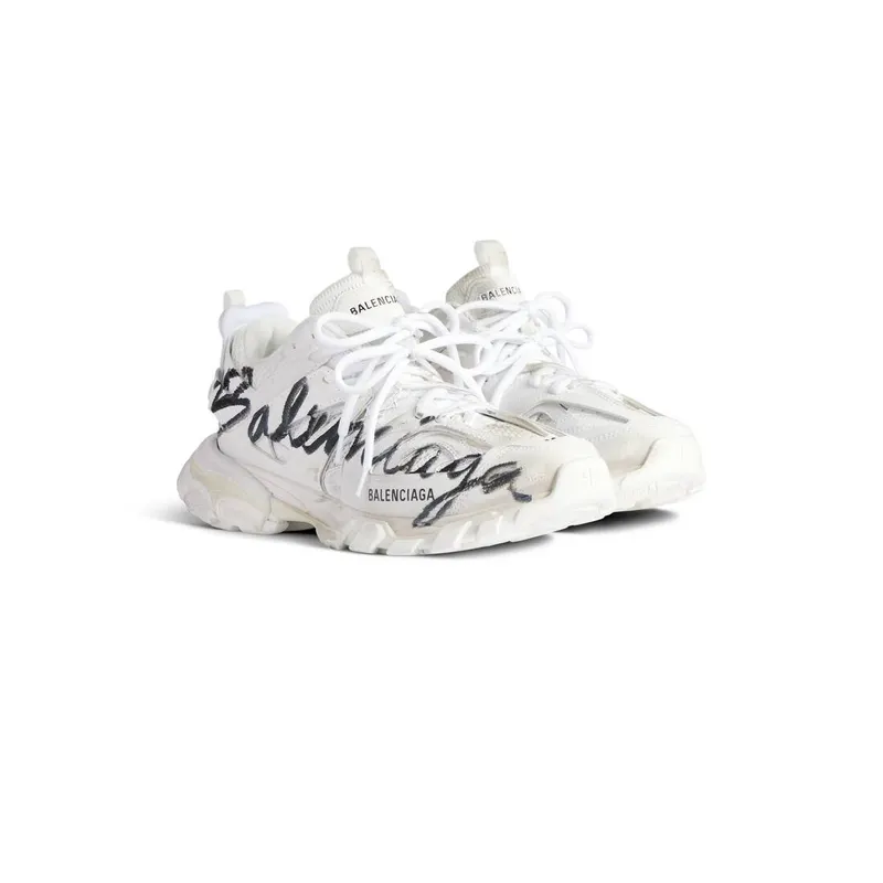 Balenciaga Track Signature Sneaker White / Black (542023WTRHW9010)