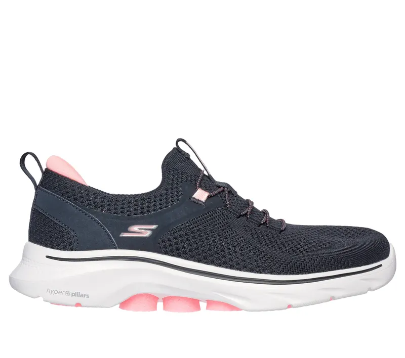 Skechers GO WALK 7 – Abie – Zwart / Heet Roze (125225-BKHP)
