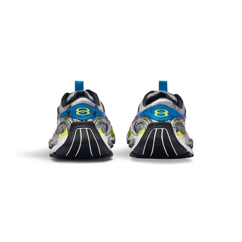Balenciaga Stapler Sneaker Grey / Blue / Pink / Neon Yellow / White (803682W3ST41457)