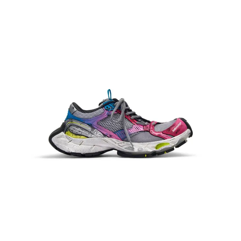 Balenciaga Stapler Sneaker Grey / Blue / Pink / Neon Yellow / White (803682W3ST41457)