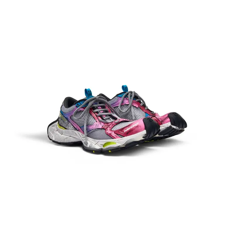 Balenciaga Stapler Sneaker Grey / Blue / Pink / Neon Yellow / White (803682W3ST41457)