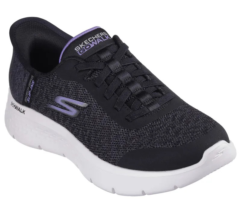 Skechers Skechers Slip-ins: GO WALK Flex – Kaylee – Zwart / Lavendel (124842-BKLV)