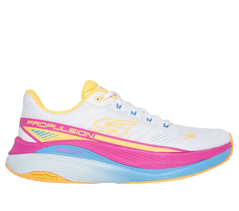 Skechers Max Cushioning Propulsion – Wit / Oranje (128901-WOR)
