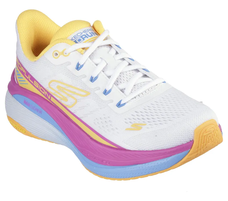Skechers Max Cushioning Propulsion – Wit / Oranje (128901-WOR)