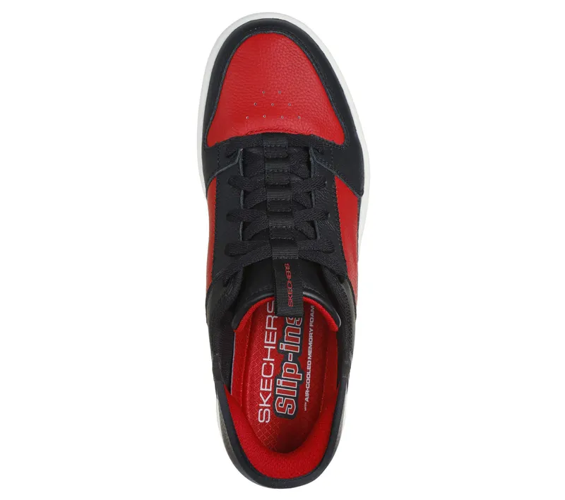 Skechers Skechers Slip-ins: Sport Court 92 – Distown – Zwart / Rood (232445-BKRD)