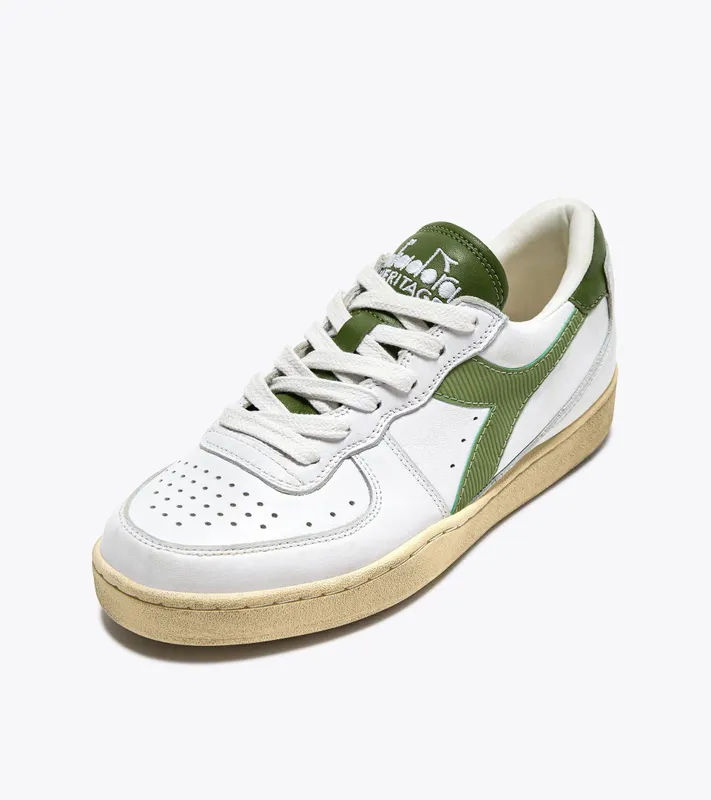 Diadora Mi Basket Low Used White / Pesto (201.181233_D1093)