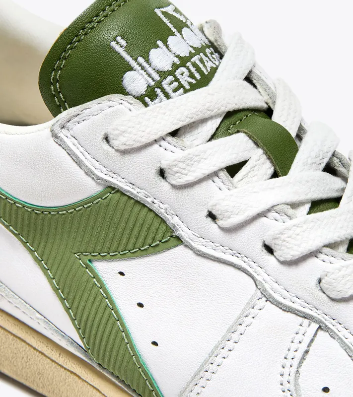 Diadora Mi Basket Low Used White / Pesto (201.181233_D1093)