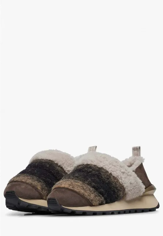 Voile Blanche Qwark Slip Fur Woman Dark Brown (2016210040D01)