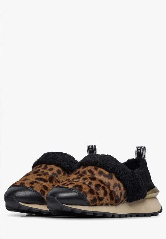 Voile Blanche Qwark Slip Fur Woman Brown (2016210050D02)