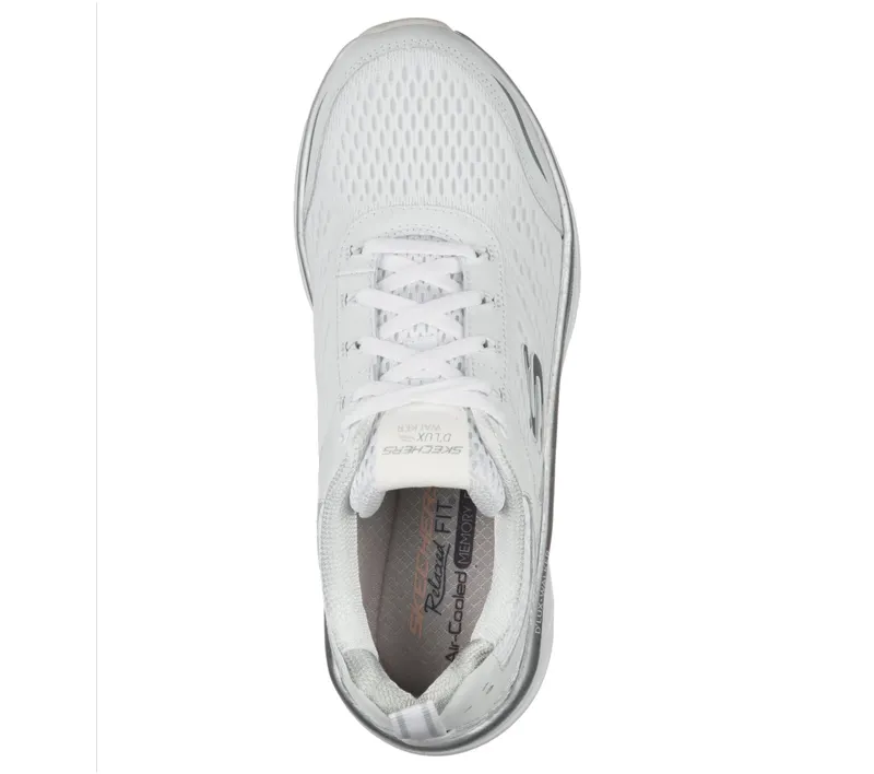 Skechers Relaxed Fit: D’Lux Walker – Infinite Motion – Wit / Zilver (149023-WSL)