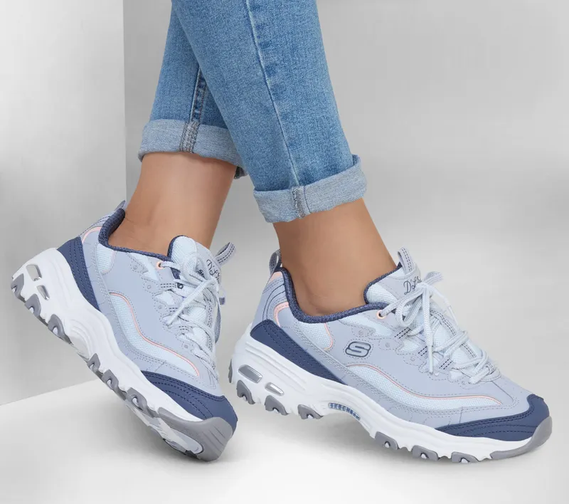 Skechers D’Lites – Popular Vote – Licht Blauw / Multi (150241-LBMT)