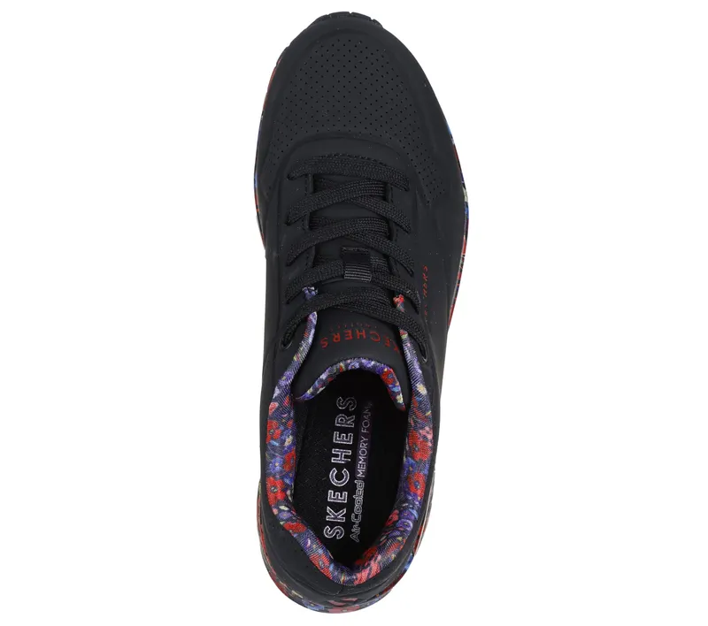 Skechers Uno – Majestic Garden – Zwart / Multi (155583-BKMT)