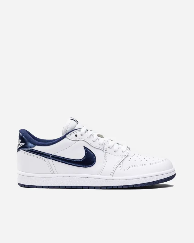 Jordan Brand Air Jordan 1 Low 85 ‘Metallic Blue’ WHITE/NAVY-WHITE – 40 (112221-8)