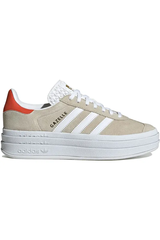 adidas Gazelle Bold Wonder Beige Collegiate Orange (Womens) (IG8671)