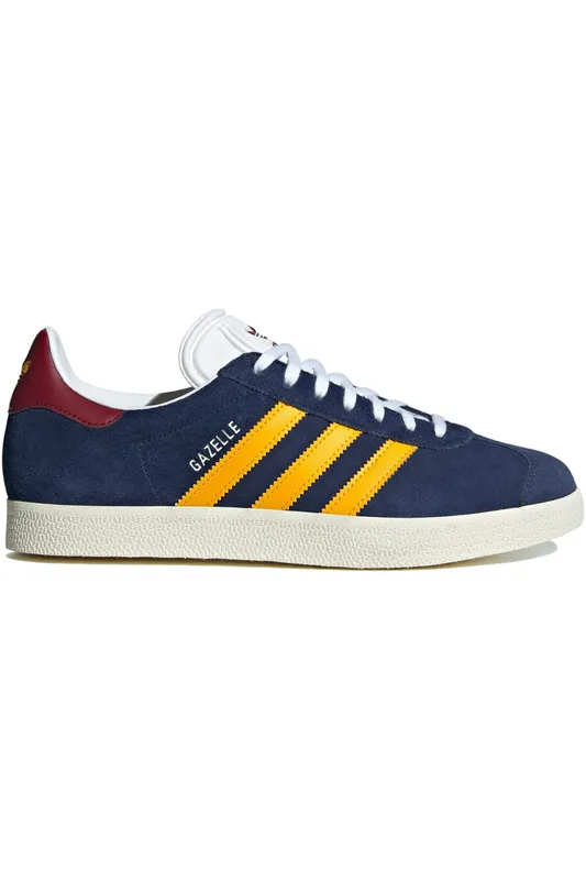 adidas Gazelle Dark Blue Crew Yellow Burgundy (IF0877)