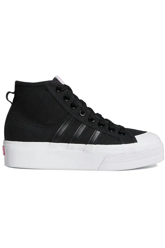adidas Nizza Platform Mid Black White Pink (Women’s) (FY7579)