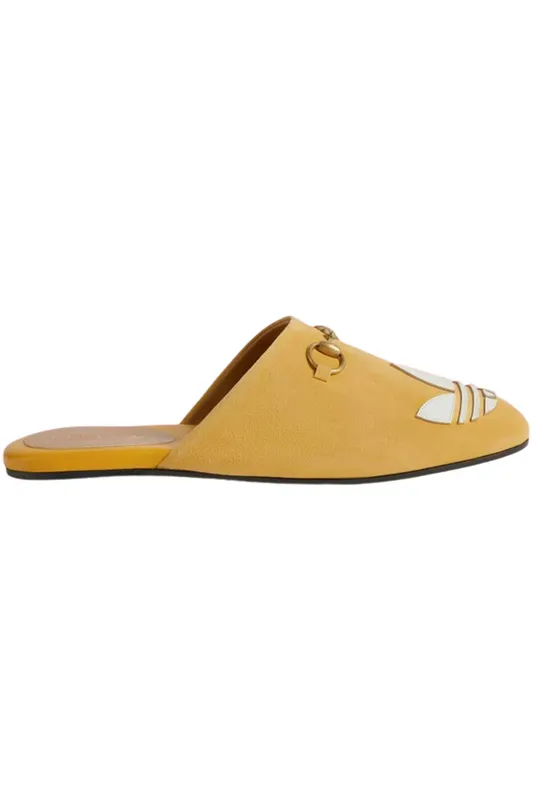 adidas x Gucci Trefoil Slipper Yellow Suede (702211DE8X07660)