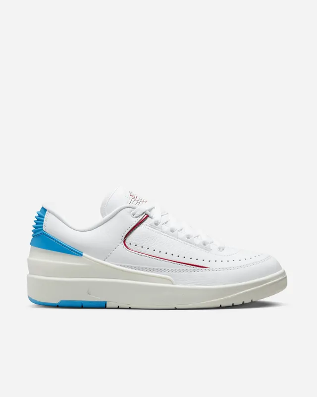 Jordan Brand Air Jordan 2 Retro Low WHITE/GYM RED-DK POWDER BLUE – (110440-6)