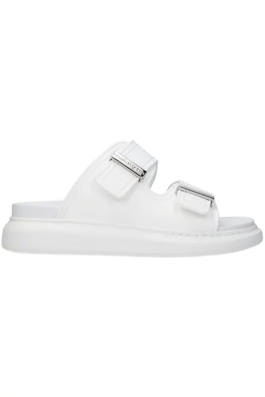 Alexander McQueen Hybrid Buckled Rubber Sandals White (Women’s) (658063W4Q519359)