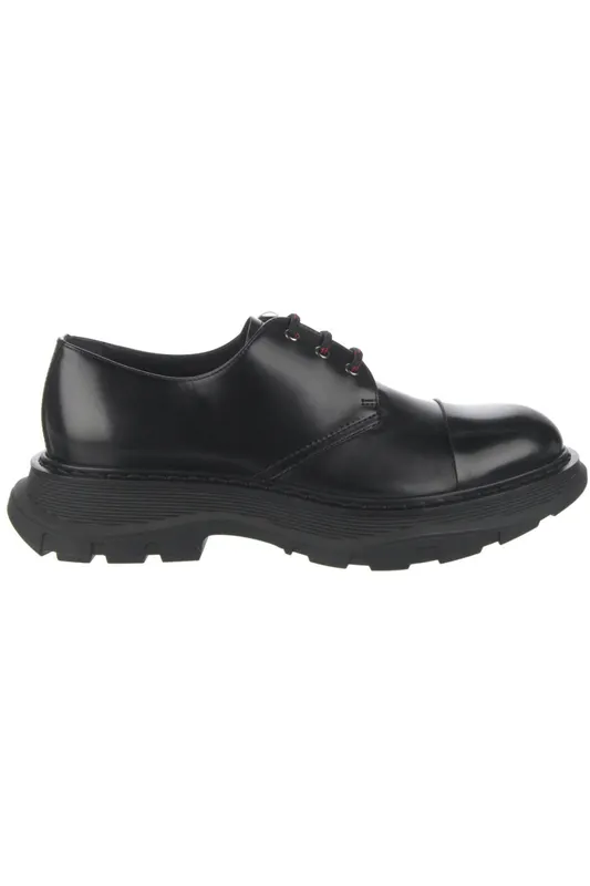 Alexander McQueen Leather Derby Shoe Black (652884WHSW11000)