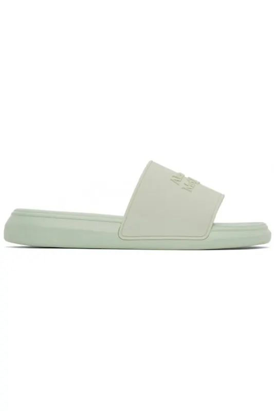 Alexander McQueen Logo Slides Green (663564W4QS03312)